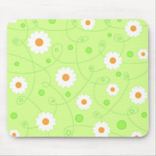 Weiße Blumen - Mousepad