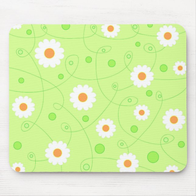 Weiße Blumen - Mousepad (Vorne)