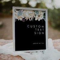 Weiße Blumen | Schwarze Karten und Geschenke Indiv