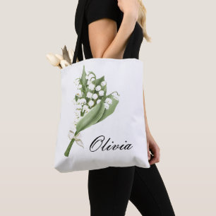 WEIßE BLUMEN-TOTEBAG TASCHE