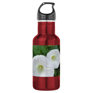 Weiße Blumen-Wasserflasche Edelstahlflasche