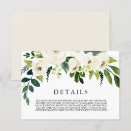 Weiße Blumencreme Schöne Hochzeitskarte Einladung