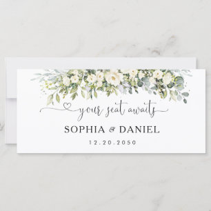 Weiße Blumenehren-Tisch-Signatur für Hochzeiten