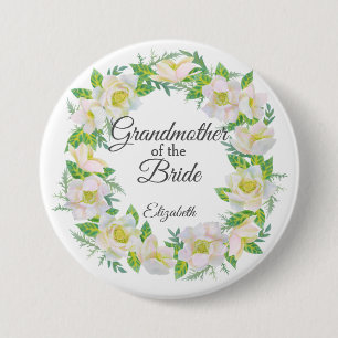 Weiße Blumenkraut Großmutter der Braut Button