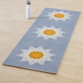 Weiße Blumenmuster Yogamatte