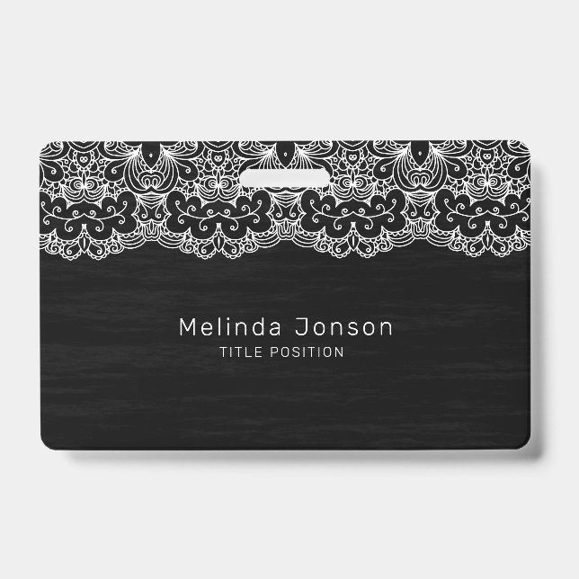 Weiße Blumenspitze Ausweis (Front)