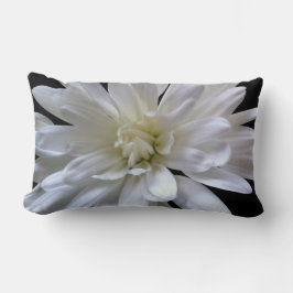 Weiße, blumenweiße, matte weiße Blume Lendenkissen