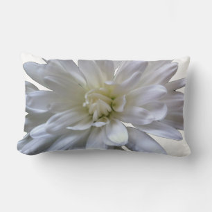 Weiße, blumenweiße, matte weiße Blume Lendenkissen