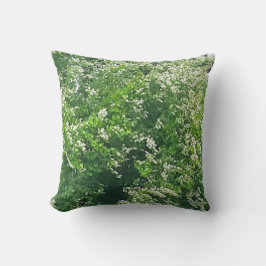 Weiße Blumenwirbel Kissen