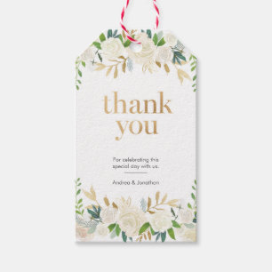 Weiße Blüte danke für Tags Geschenkanhänger