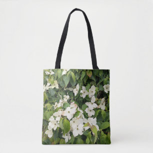 Weiße Blüten Botanik-Tasche Tasche