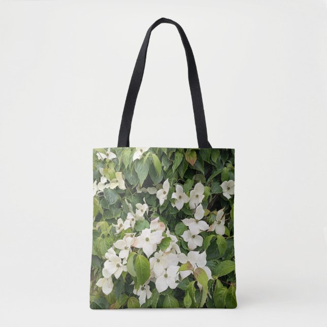 Weiße Blüten Botanik-Tasche Tasche (Vorderseite)