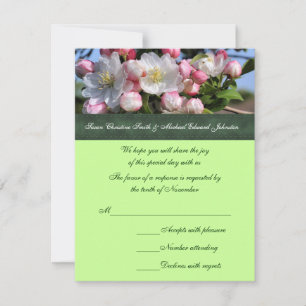 Weiße Blüten Hochzeitsreaktion RSVP-Karte RSVP Karte