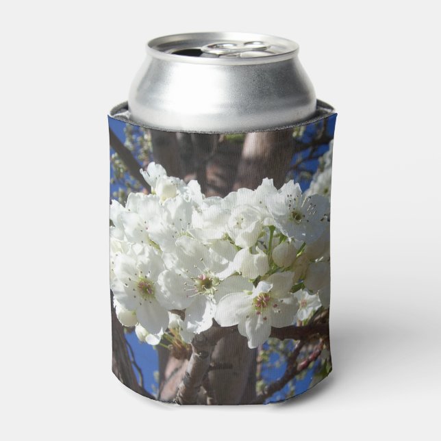 Weiße Blüten II Frühlingsblüte Baum Dosenkühler (Kanne Vorderseite)