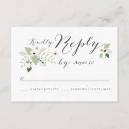 Weiße Blüten RSVP-Karte RSVP Karte