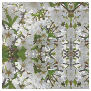 Weiße Blüten Stoff