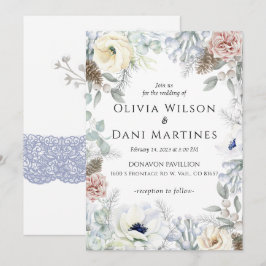 Weiße Blütenblüte Blütennatur Einladung Hochzeit