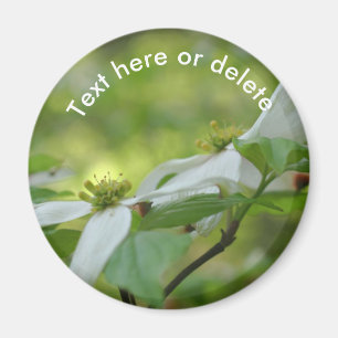 Weiße Blütenpaar-Hartriegel-Personalisierung Magnet