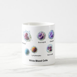 Weiße Blutkörperchen Leukozyten - Diagramm  Kaffeetasse