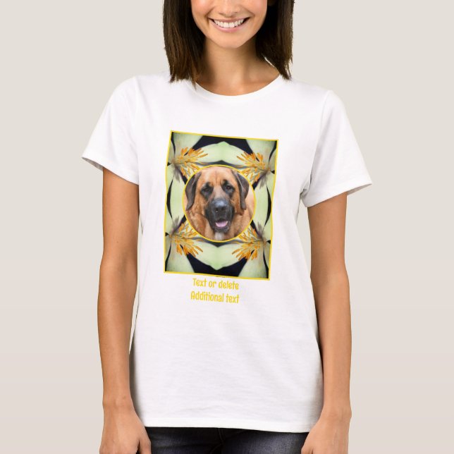 Weiße Blutwurzelrahmen erstellen Ihr eigenes Foto T-Shirt (Vorderseite)