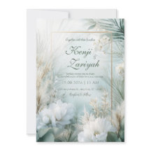 Weiße Botanische Blumenhochzeit