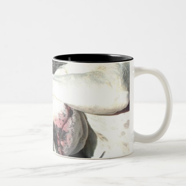 Weiße Boxer-Tasse Zweifarbige Tasse (Rechts)
