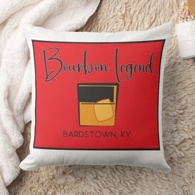 Weiße/braune Reversible Pillow-Bourbon-Legende Kissen (Decke)