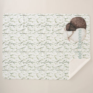 Weiße Braune Schaf Blumen Sherpadecke