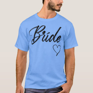 Weiße Braut mit Herz für Bachelorette Par T-Shirt