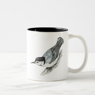 Weiße Breasted Kleiber-Tasse Zweifarbige Tasse