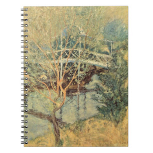 Weiße Brücke von Twachtman, Vintager Impressionism Notizblock