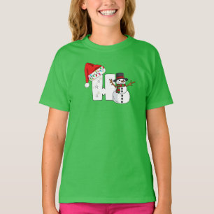 Weiße Buchstabe h Weihnachtsgeschenk  T-Shirt