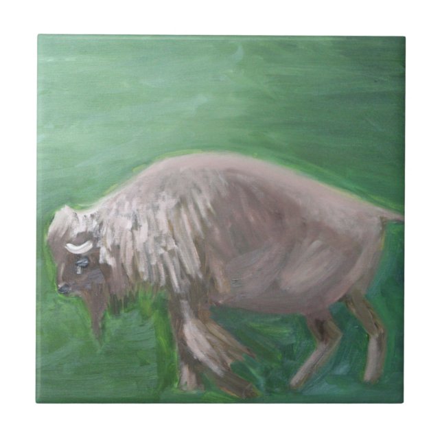 Weiße Büffel-Fliese Fliese (Vorderseite)