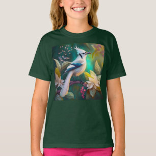 Weiße Büschelente Flügel Jay Fantasie Vogel T-Shirt