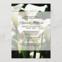 Weiße Calla-Lilien-Brautparty-Einladungen