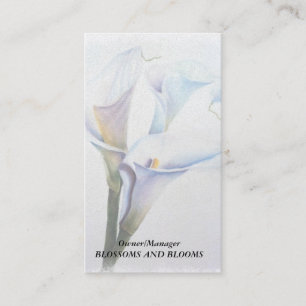 WEISSE CALLA-LILIEN-KUNDENGERECHTE VISITENKARTEN VISITENKARTE