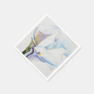 WEISSE CALLA-LILIEN-PAPIERservietten Serviette