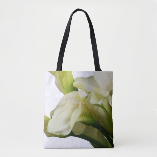 Weiße Calla-Lilien-Taschen-Tasche LK Tasche (Vorderseite)