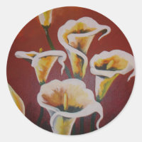 Weiße Calla Lilies künstlerische Schnitt Blume auf