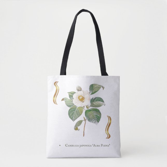 Weiße Camelia Tasche (Vorderseite)