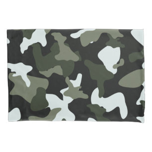 Weiße Camouflage Tarnmuster Kissenbezug