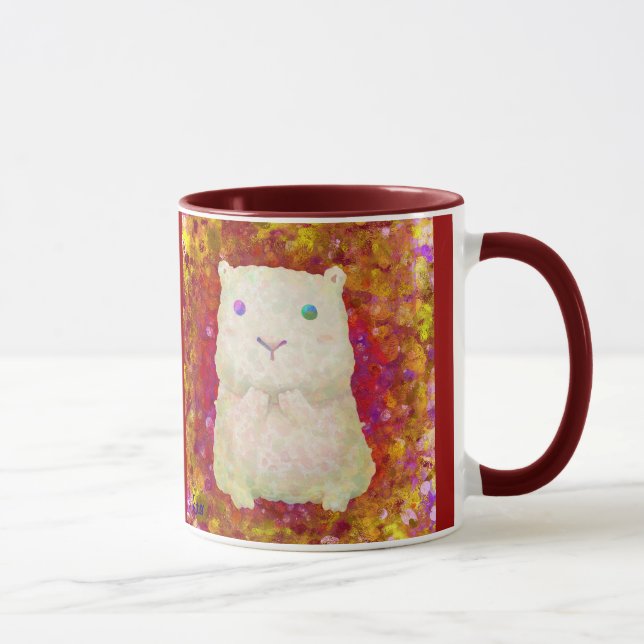 weiße Cavy-Tasse (ROT) Tasse (Rechts)