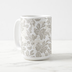 Weiße Chic Cream Floral Kaffeetasse