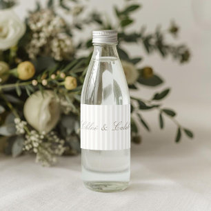 Weiße Chic gestreifte botanische Hochzeit