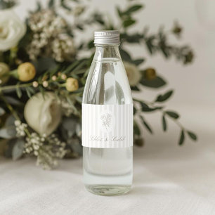 Weiße Chic gestreifte botanische Hochzeit