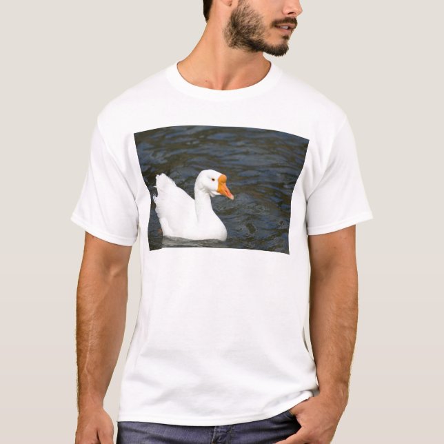 Weiße chinesische Gans T-Shirt (Vorderseite)