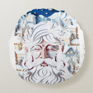 WEISSE CHRISTMAS RUNDES KISSEN