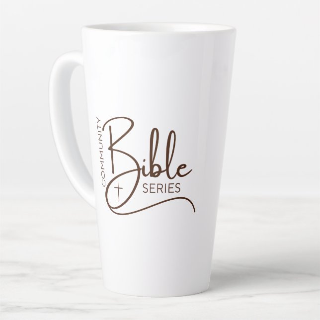 Weiße Community Bible Series Tasse (Linke Ecke)