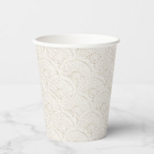 Weiße Creme-Faux-Spitze-Bridal-Shower