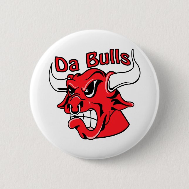 Weiße DA-Stiere Button (Vorderseite)